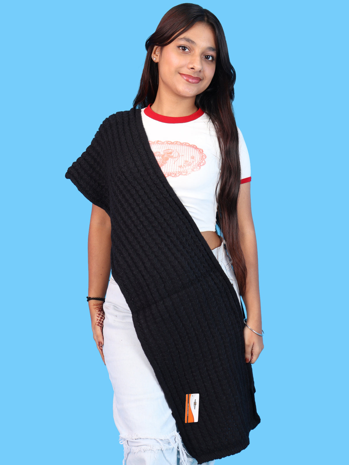 Pick Ur Needs Women Girls Premium Knitted Muffler Soft Cozy Winter Neck Scarf Long Warm Wrap Stylish Winter Accessory