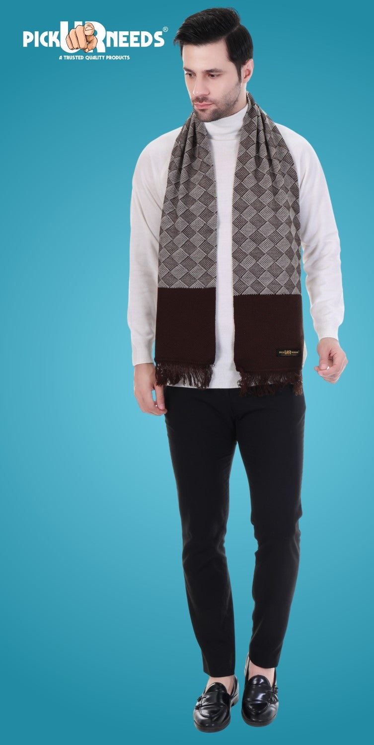 Pick Ur Needs Stylish Men’s Muffler – Warm, Soft & Trendy Winter Accessory