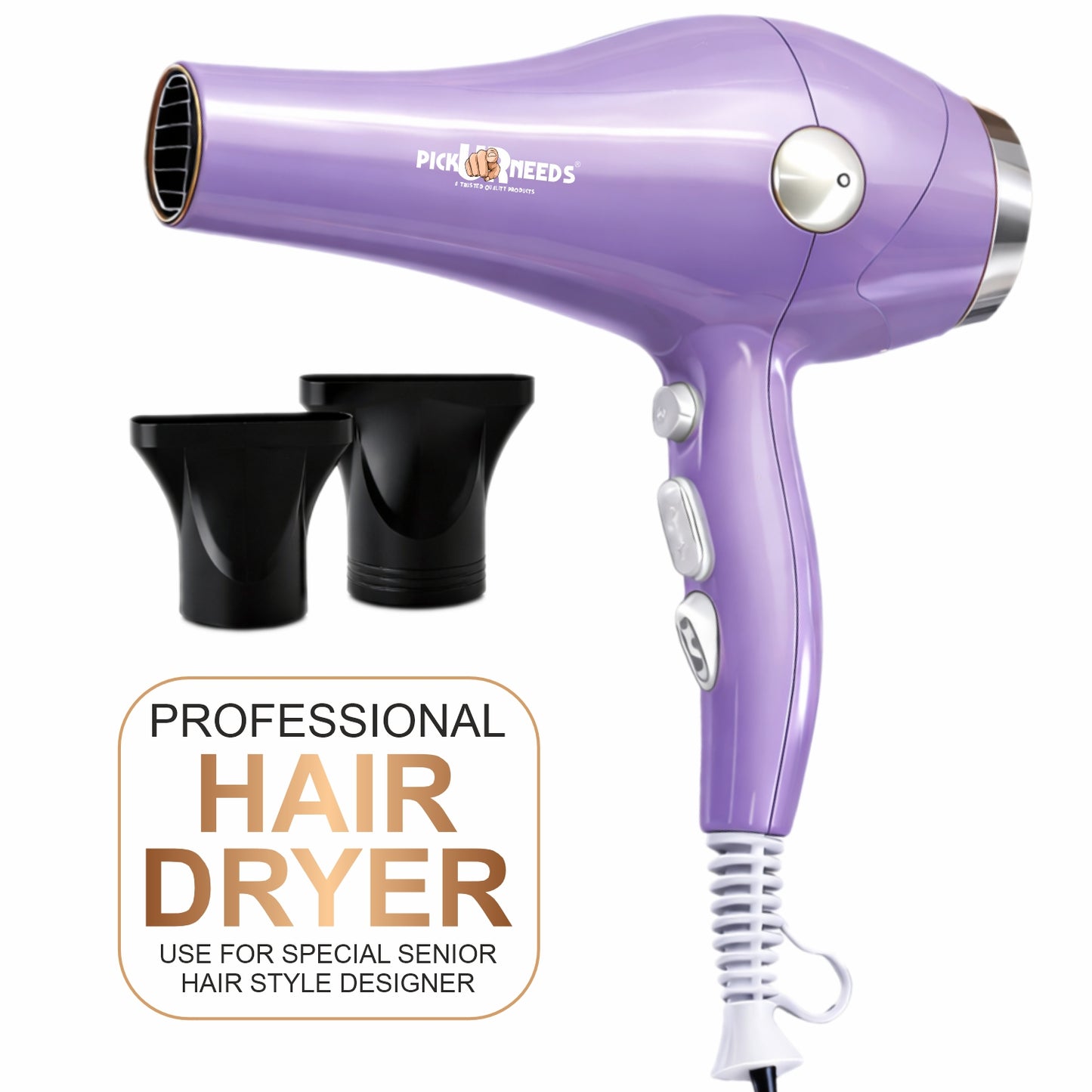 Pick Ur Needs Hair Dryer for Women & Men Quick Dry Hot and Cold Air Low Noise Dryer Hair Dryer