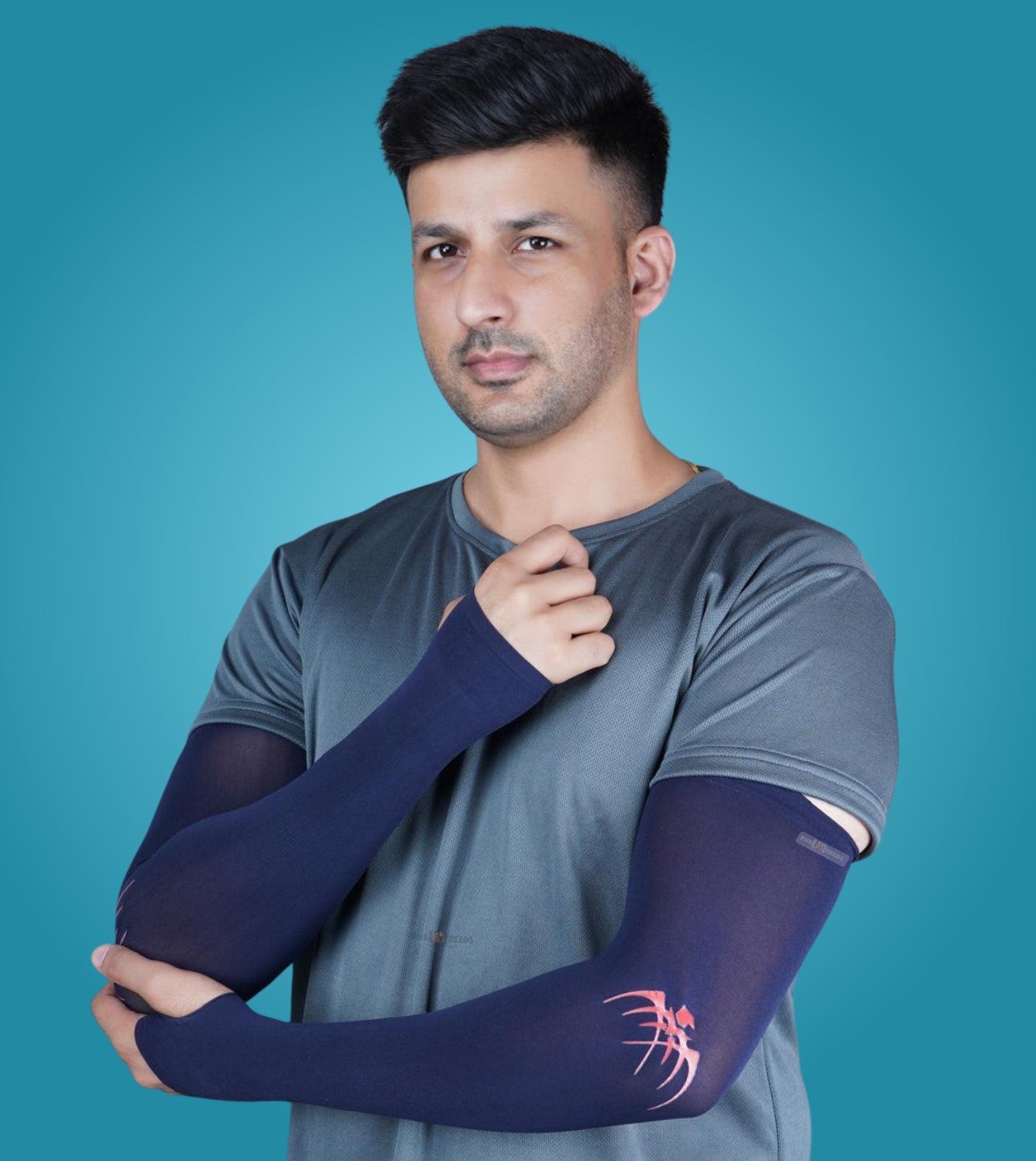 Pick Ur Needs UV Protection Arm Sleeves with Thumb Holes, Nylon Sun Protection Hand Cover for Running and Cycling, Unisex