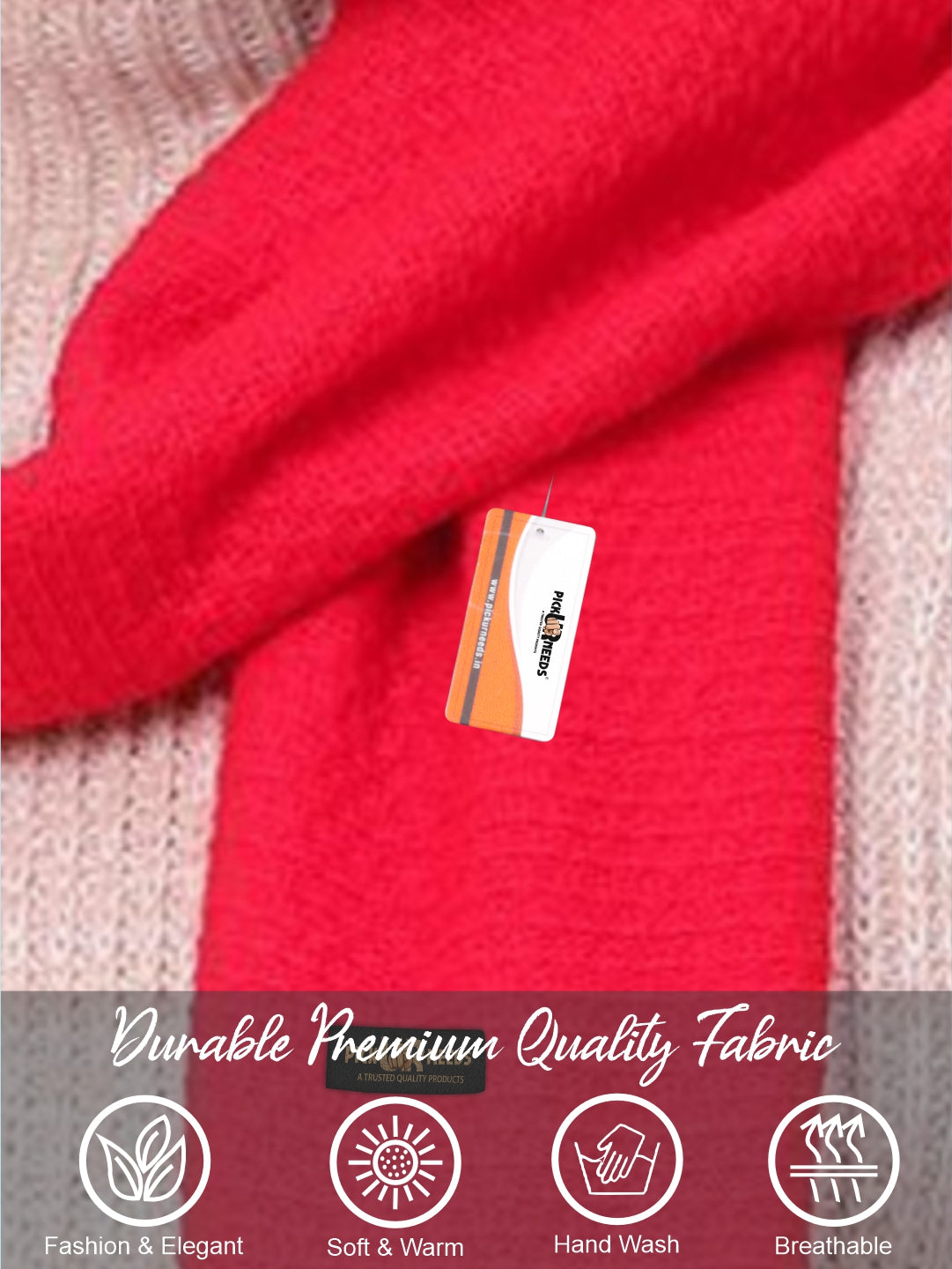 Pick Ur Needs Premium Soft Knitted Winter Muffler for Men Elegant Wool Blend Scarf with Tassel Fringe Stylish Warm Winter Wear for Casual & Formal Outfits