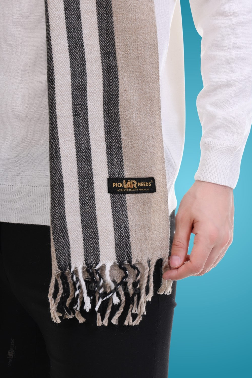 Pick Ur Needs Stylish Men’s Muffler – Warm, Soft & Trendy Winter Accessory