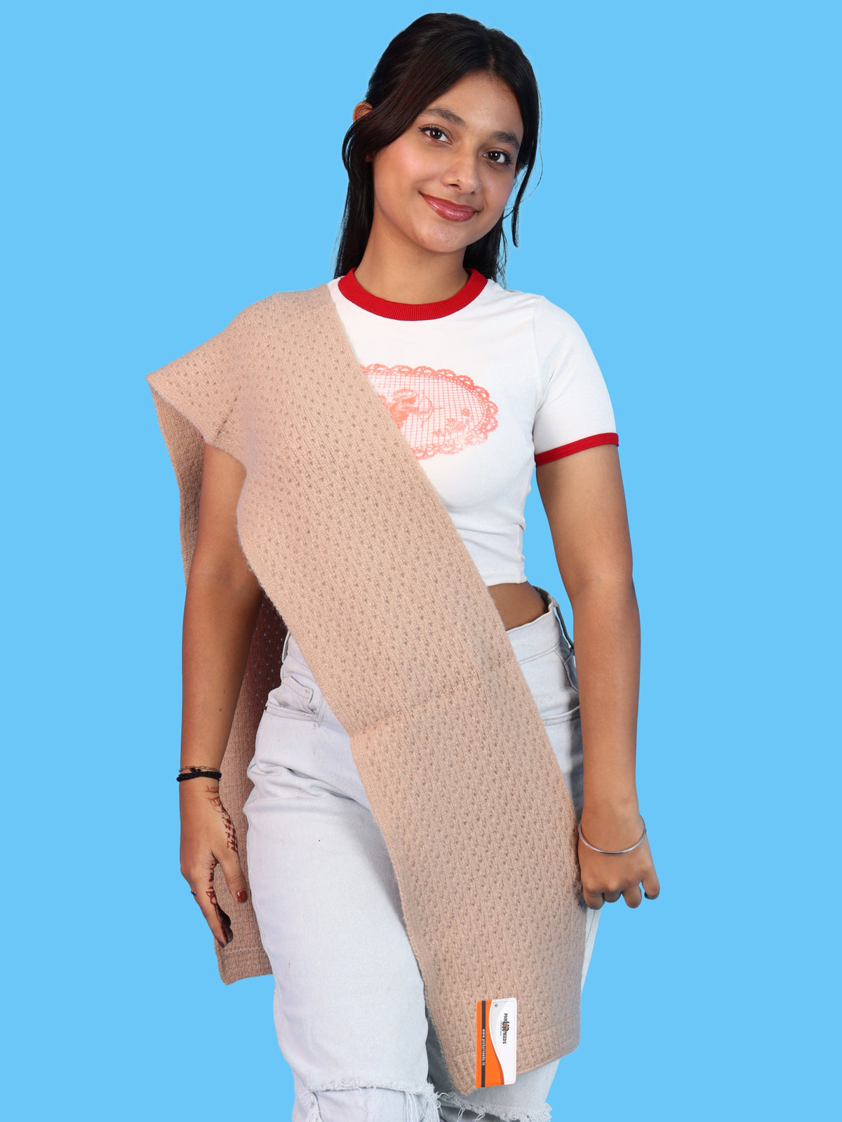 Pick Ur Needs Womens Soft Muffler Scarf, Lightweight Knitted Winter Stole, Warm & Cozy Long Neck Wrap for Women & Girls