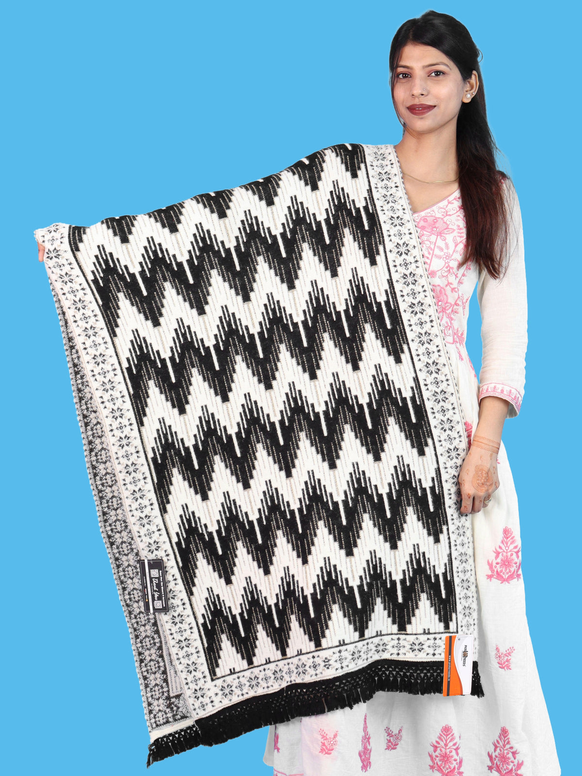 Pick Ur Needs Premium Wool Shawl For Womens & Girls Winter Muffler Soft Knitted Designer Wrap Warm Stole