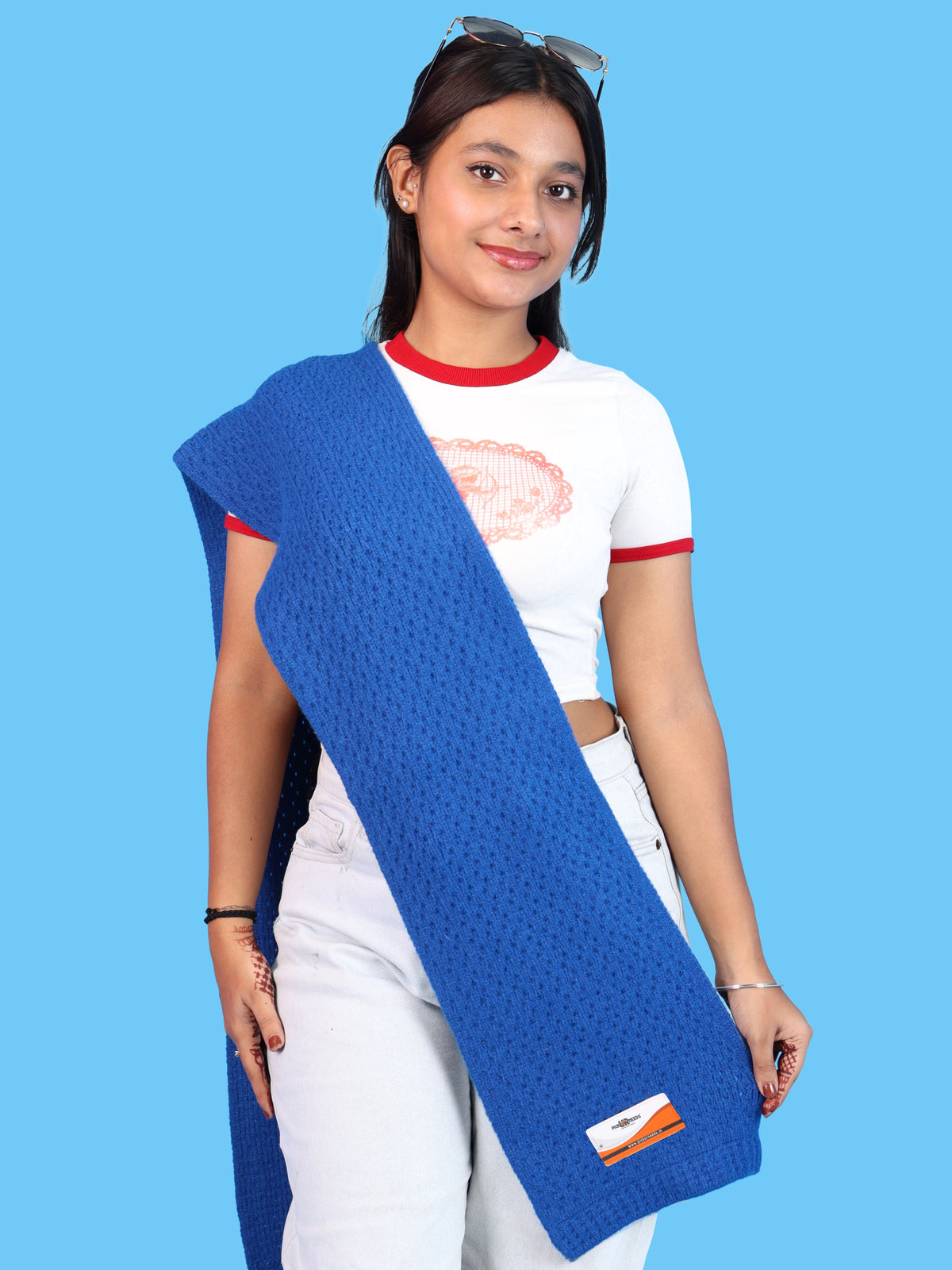 Pick Ur Needs Womens Soft Muffler Scarf, Lightweight Knitted Winter Stole, Warm & Cozy Long Neck Wrap for Women & Girls