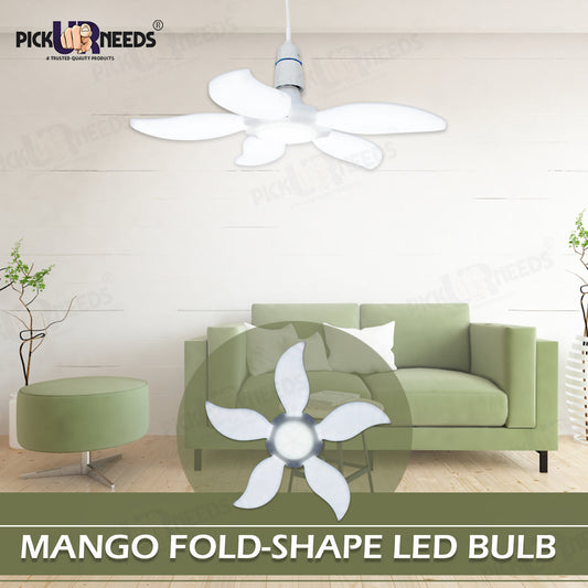Pick Ur NeedsFoldable LED Blade Fan B22D Bulb, Super Bright Angle Adjustable Home Ceiling Light (Pack o