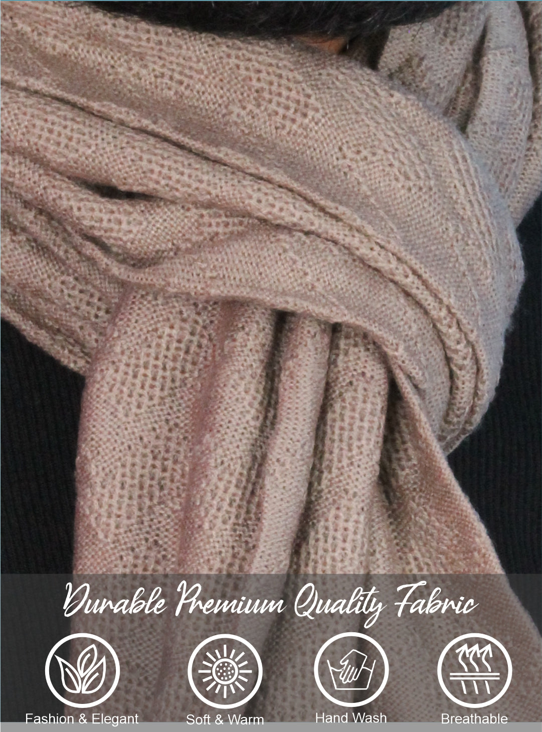 Pick Ur Needs Men’s Signature Winter Muffler Ultra-Soft Textured Scarf for Cold Weather Elegant Daily & Office Wear Muffler for Men