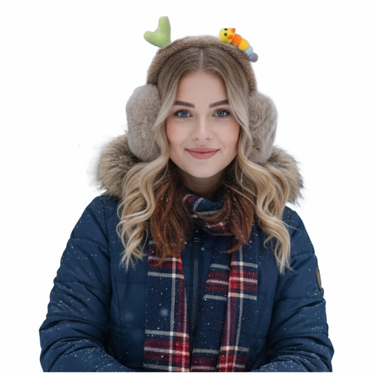 Pick Ur Needs Stylish Stone Design Foldable / Adjustable Ear Muff High Quality Furr Ear Warmer Ear Muff