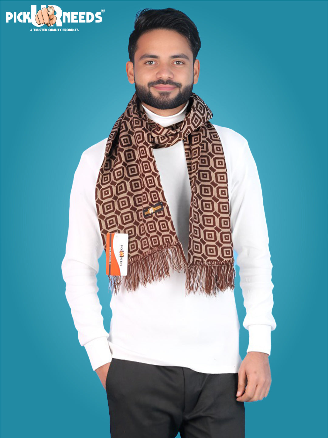 Pick Ur Needs Geometric Print Men Muffler
