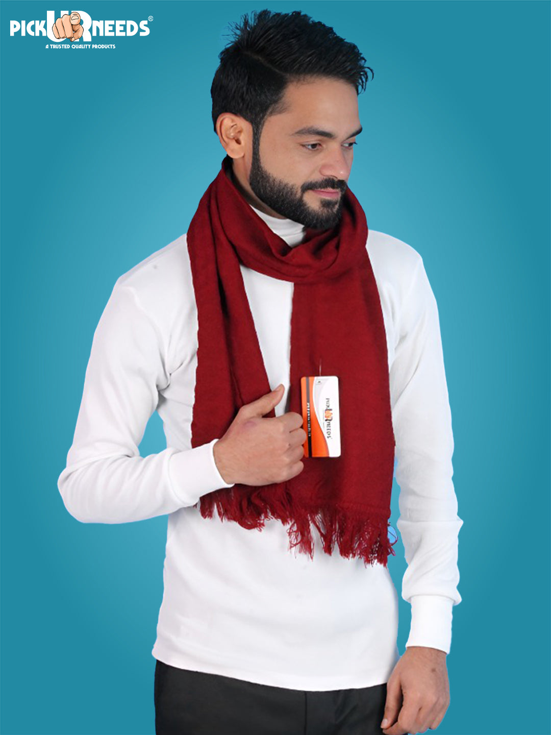 Pick Ur Needs Men’s Winter Muffler Soft Warm Woolen Scarf for Men Stylish Muffler for Office, Casual & Travel