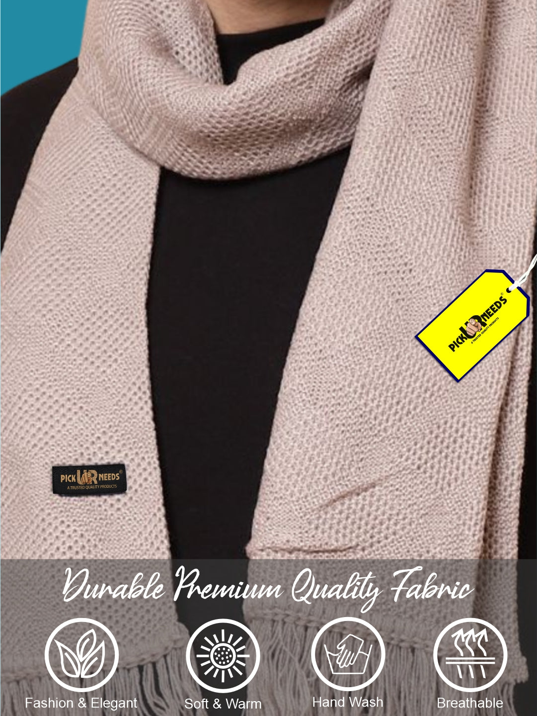 Pick Ur Needs Premium Soft, Warm & Breathable Wool Blend Winter Scarf for Men Fashionable Elegant Muffler