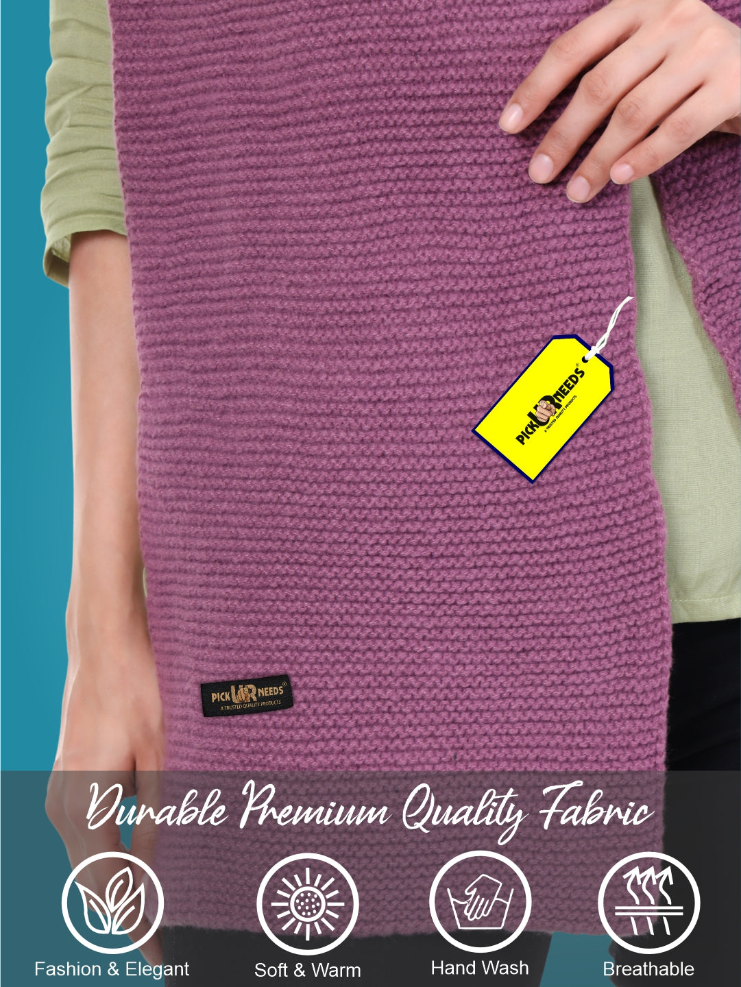 Pick Ur Needs Premium Knitted Winter Shawl/Stole for Women | Soft & Warm Woolen Wrap | Multipurpose Muffler,Shrug & Scarf