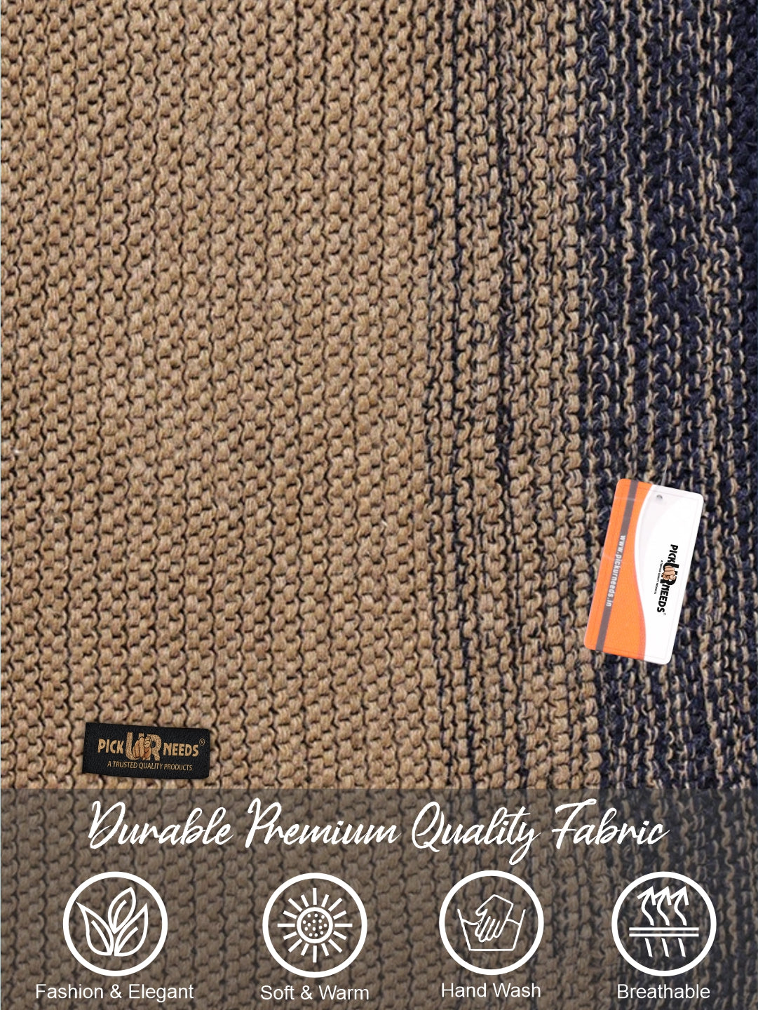 Pick Ur Needs Premium Knitted Winter Scarf for Women – Soft, Warm & Stylish Dual-Tone Muffler Stole