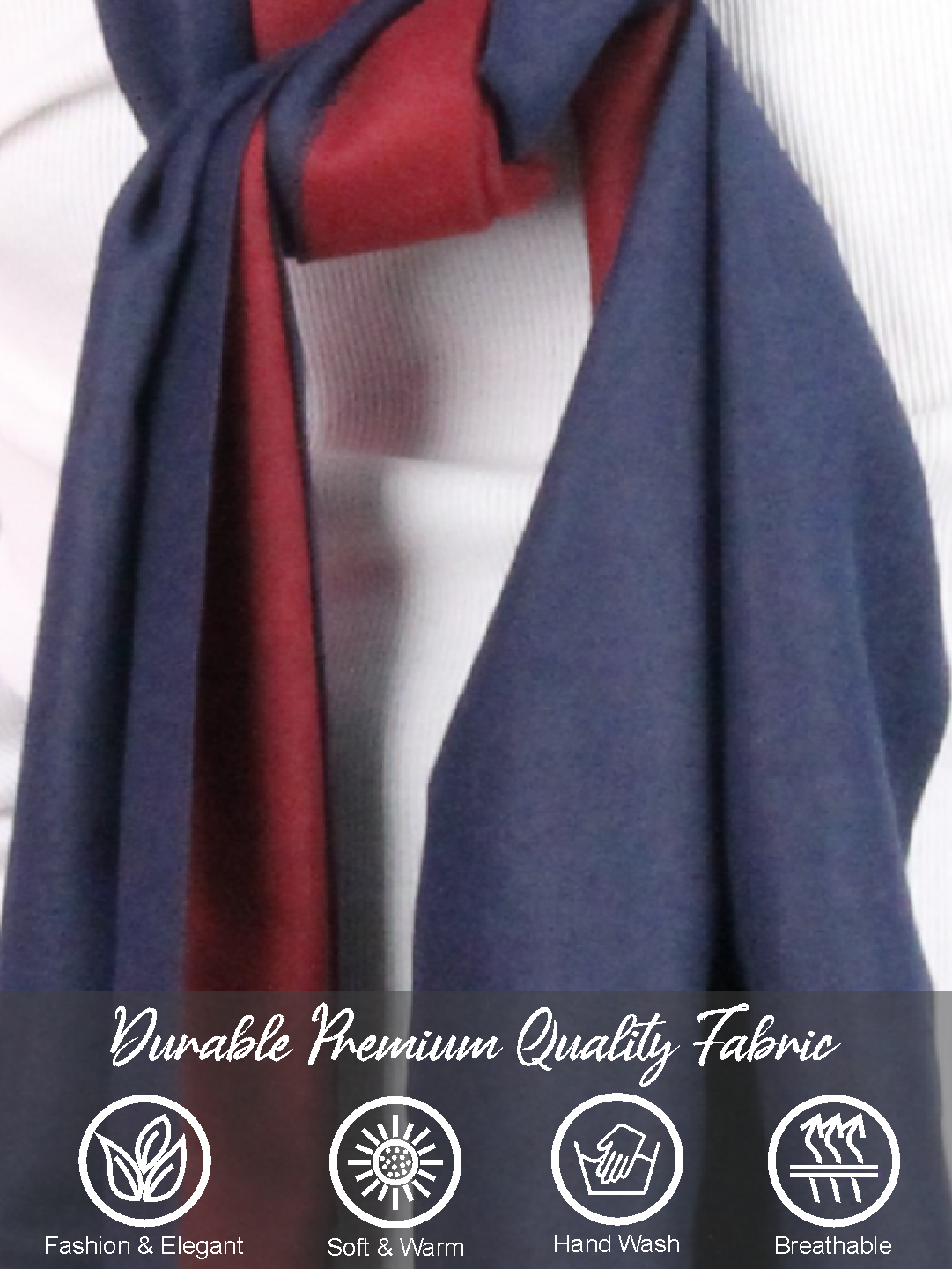 Pick Ur Needs Reversible Winter Muffler for Men Dual-Color Soft Woolen Scarf Warm, Stylish & Lightweight Muffler for Casual, Office & Outdoor Wear