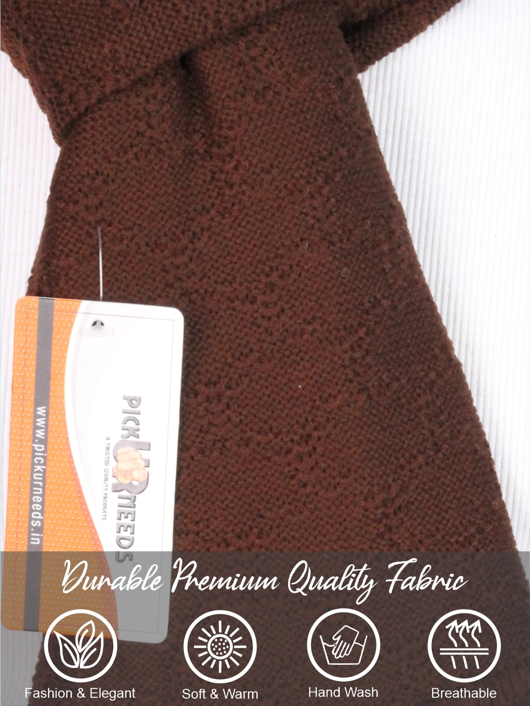 Pick Ur Needs Premium Soft Winter Muffler for Men Lightweight Warm Woolen Scarf Stylish Neck Muffler for Outdoor & Casual Use