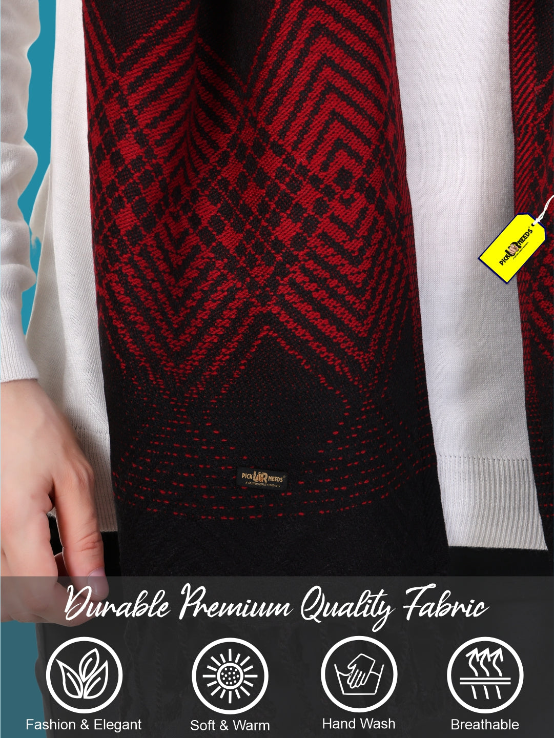 Pick Ur Needs Winter Premium Knitted Muffler for Men Stylish Warm Soft Scarf Durable Breathable Winter Neck Wrap