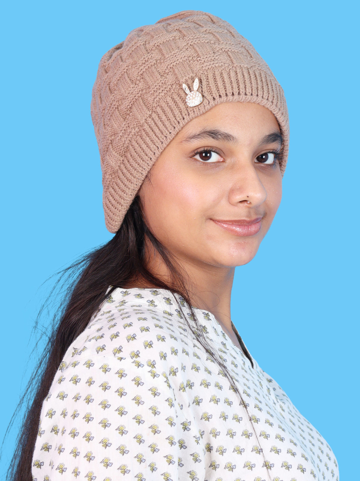 Pick Ur Needs Stylish Winter Cap for Women & Girls Warm Cozy Stretchable with Soft Knit Fabric