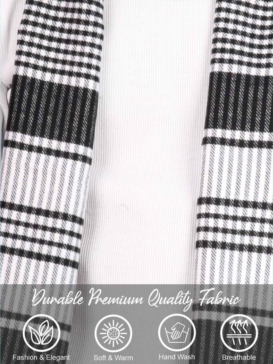 Pick Ur Needs Premium Winter Muffler for Men Soft Wool-Blend Checked Scarf Warm, Lightweight & Stylish Muffler for Office, Casual & Outdoor Wear