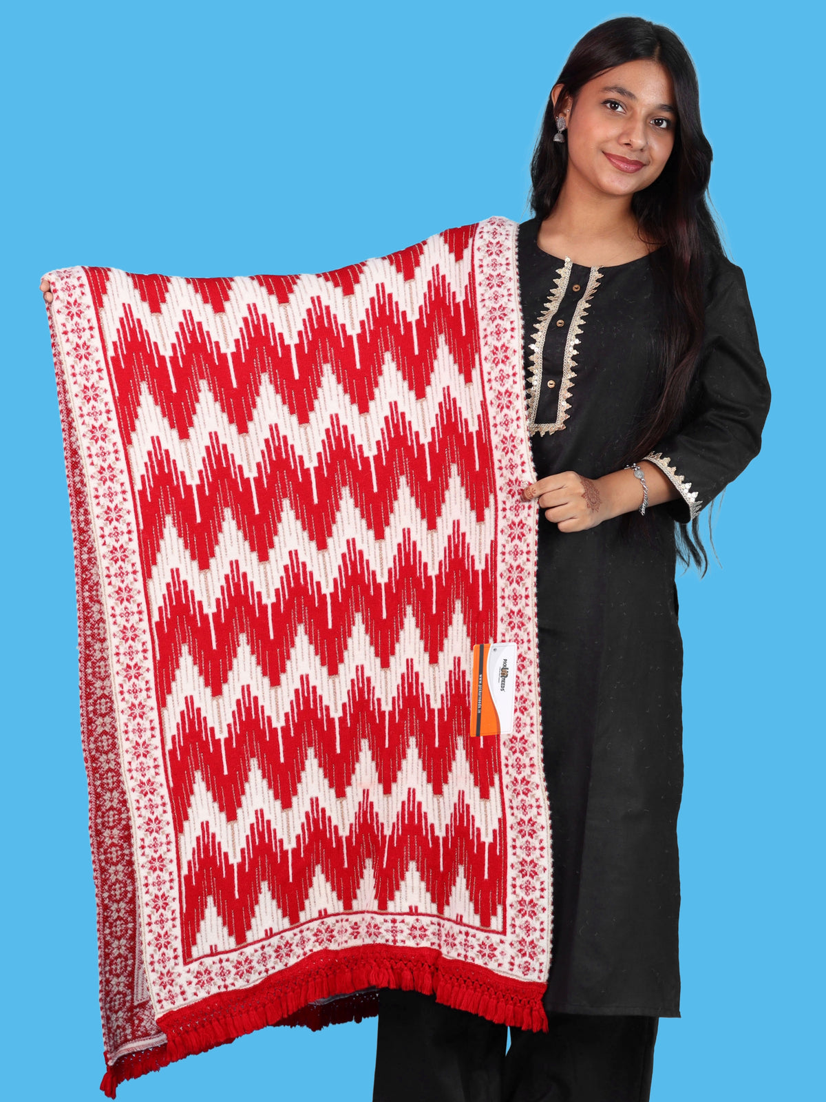 Pick Ur Needs Premium Wool Shawl For Womens & Girls Winter Muffler Soft Knitted Designer Wrap Warm Stole