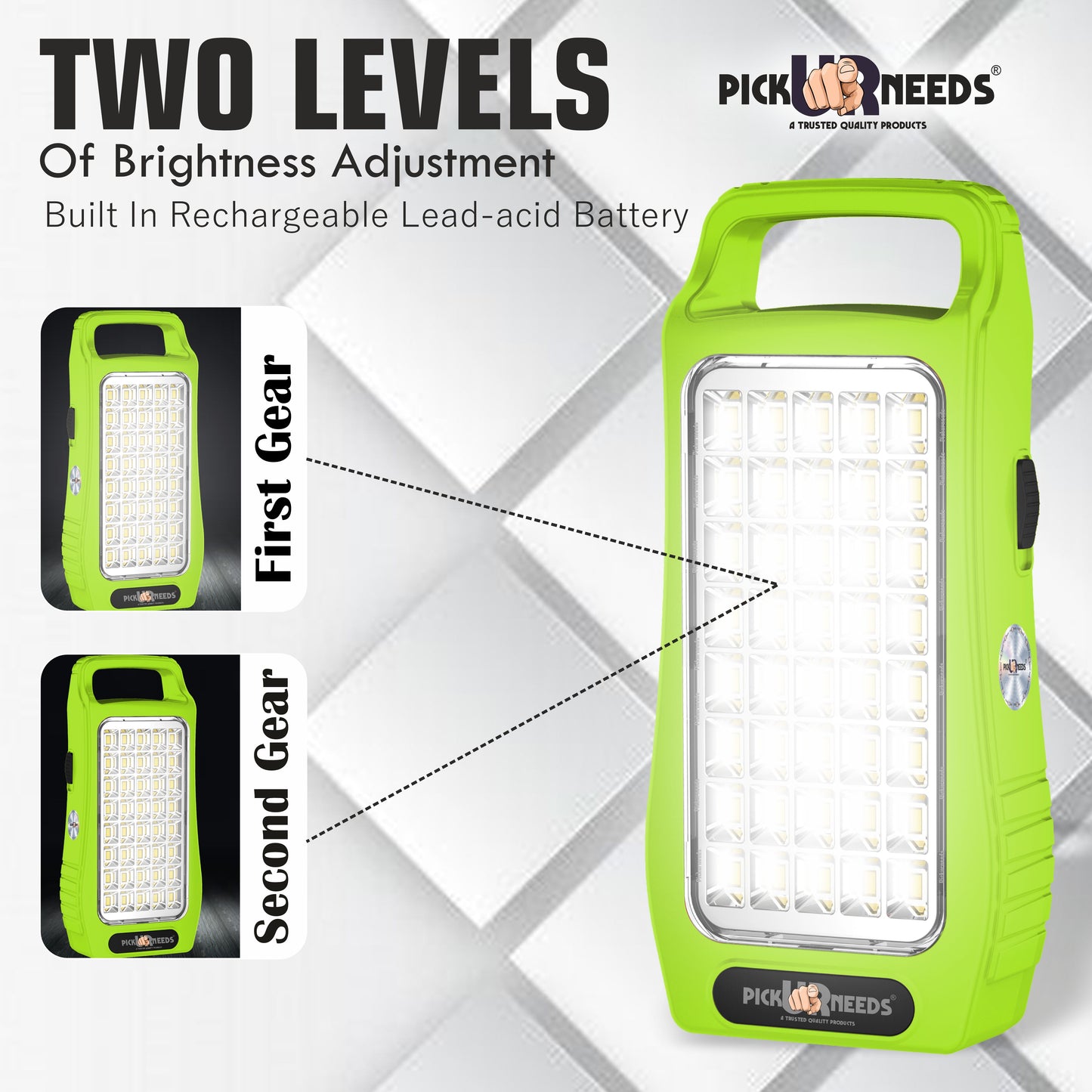 Pick Ur Needs 50W Rechargeable Emergency Light With 40 SMD Big LED 4500mAh Long Battery Backup 8 hrs Lantern Emergency Light