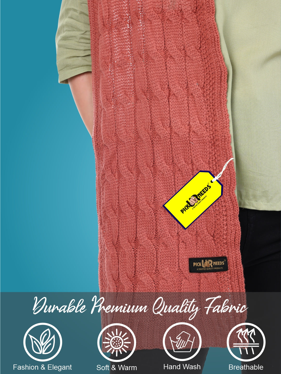 Pick Ur Needs Women’s Woolen Muffler Soft & Warm Knitted Scarf Winter Neck Wrap Premium Acrylic Wool Stylish Hand-Washable