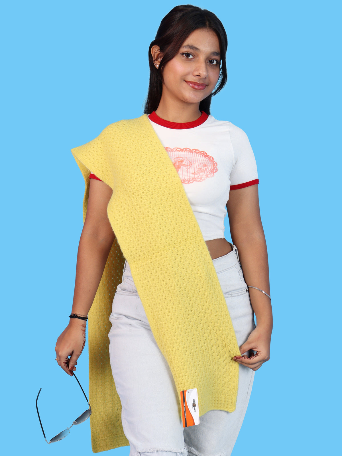 Pick Ur Needs Womens Soft Muffler Scarf, Lightweight Knitted Winter Stole, Warm & Cozy Long Neck Wrap for Women & Girls