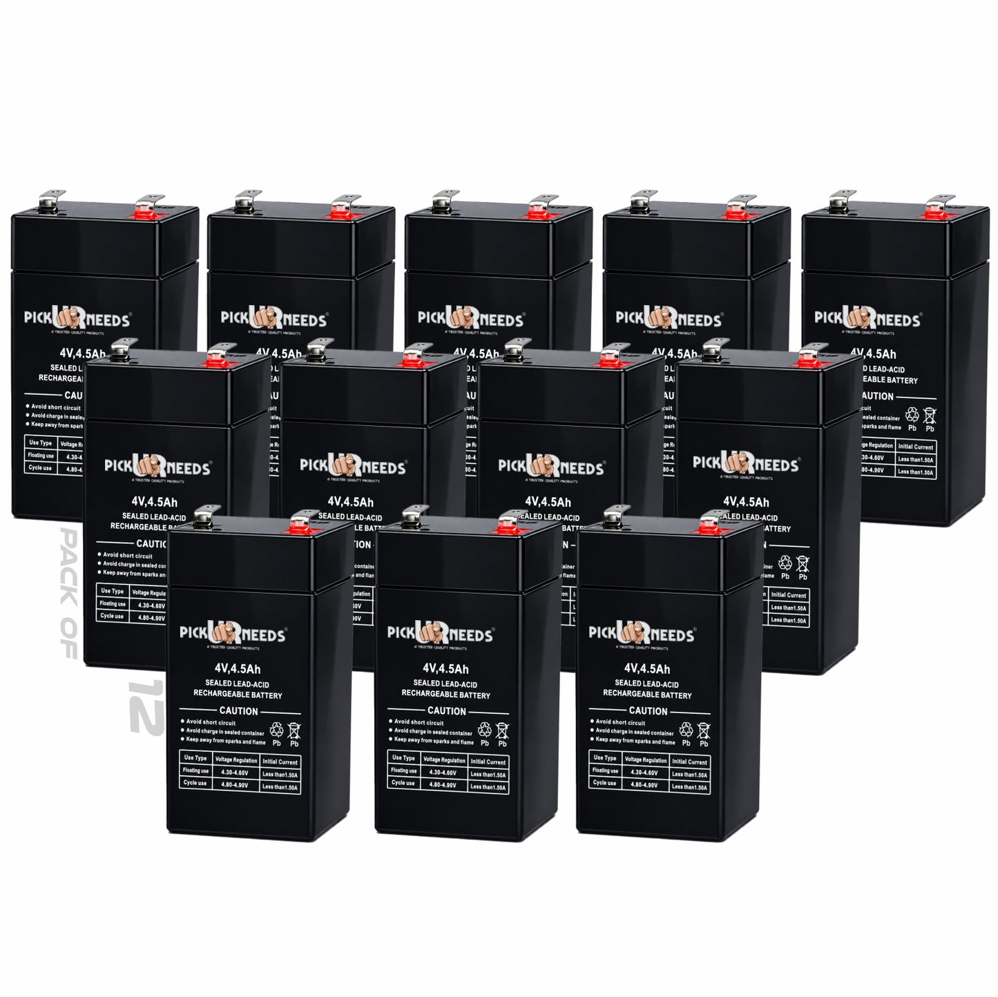 Pick Ur Needs 4500mAH Emergency Light Rechargeable Lead Acid   Battery