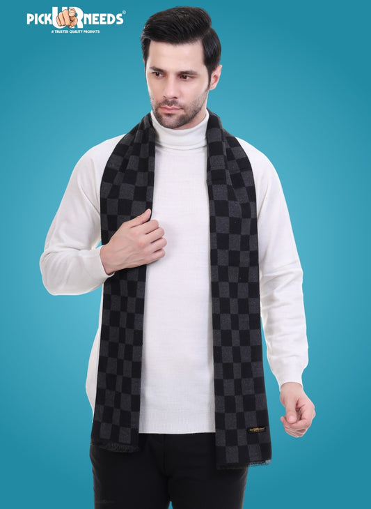 Pick Ur Needs Stylish Men’s Muffler – Warm, Soft & Trendy Winter Accessory