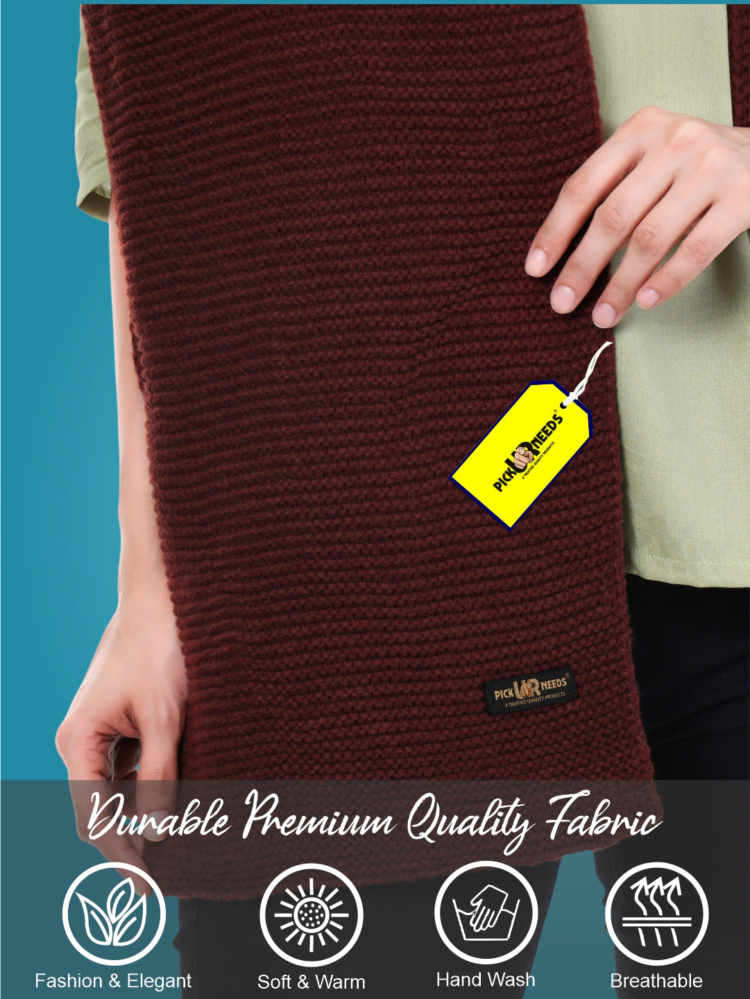 Pick Ur Needs Premium Knitted Winter Shawl/Stole for Women | Soft & Warm Woolen Wrap | Multipurpose Muffler,Shrug & Scarf