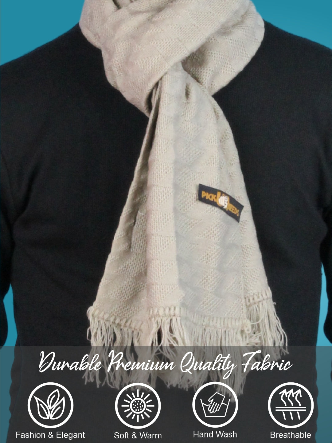 Pick Ur Needs Men’s Winter Muffler Soft Warm Woolen Scarf for Men Stylish Muffler for Office, Casual & Travel