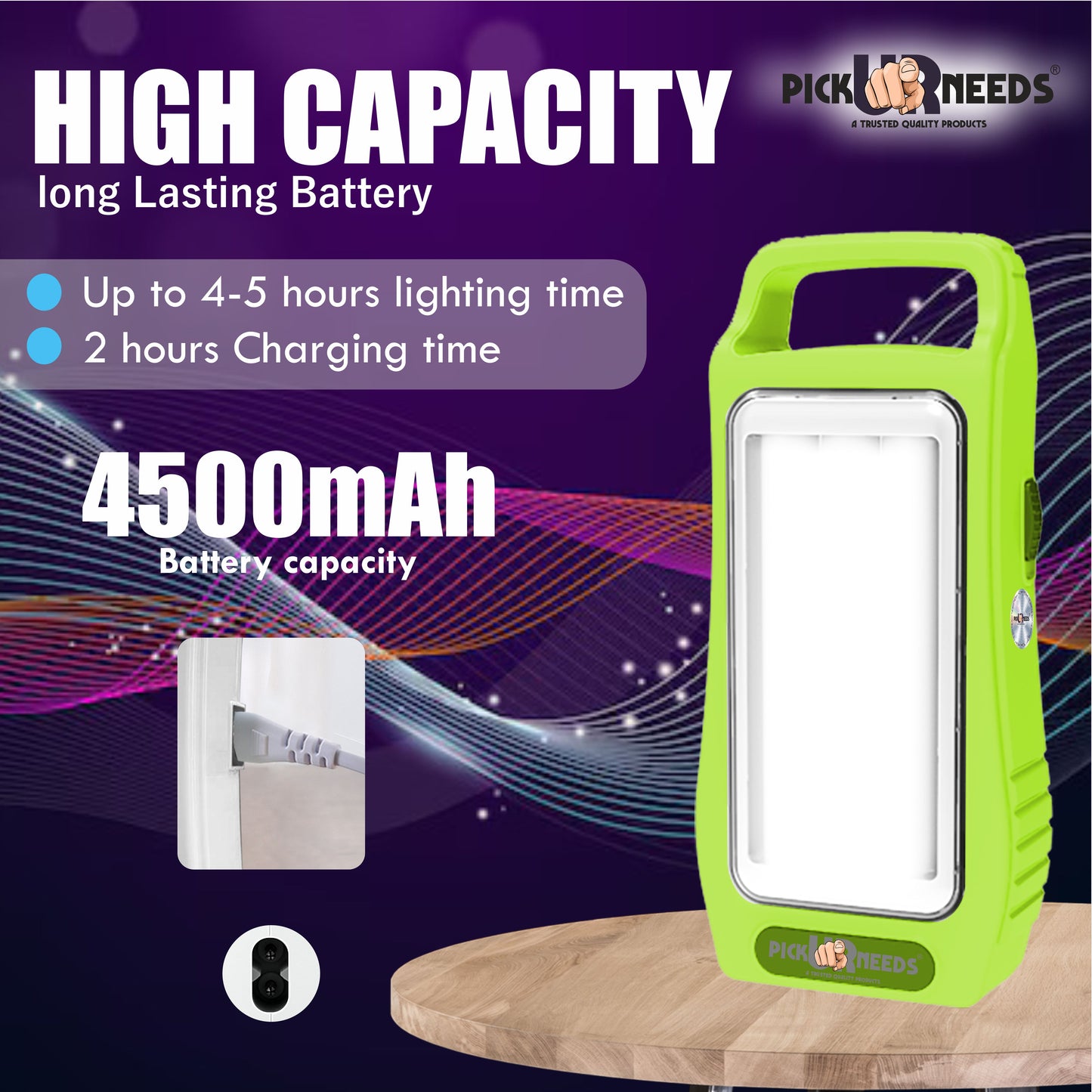 Pick Ur Needs Rechargeable Home Emergency Lantern With 3 Bright Tube Light Long Battery Backup 5 hrs Torch Emergency Light