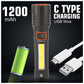 Pick Ur Needs Rechargeable 100W Aluminium Body Home Emergency Mini Search Torch Light Zoomable with 3 Mode + Side COB with 2 Mode 1200mAH Battery