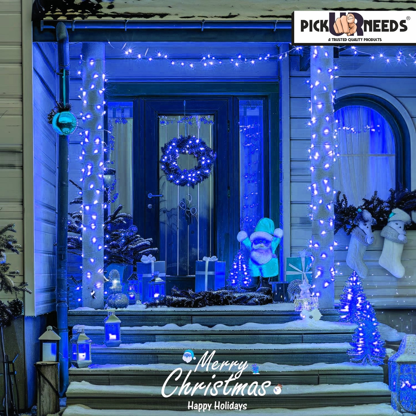 Pick Ur Needs 74 LEDs 10 m Blue Steady String Rice Lights