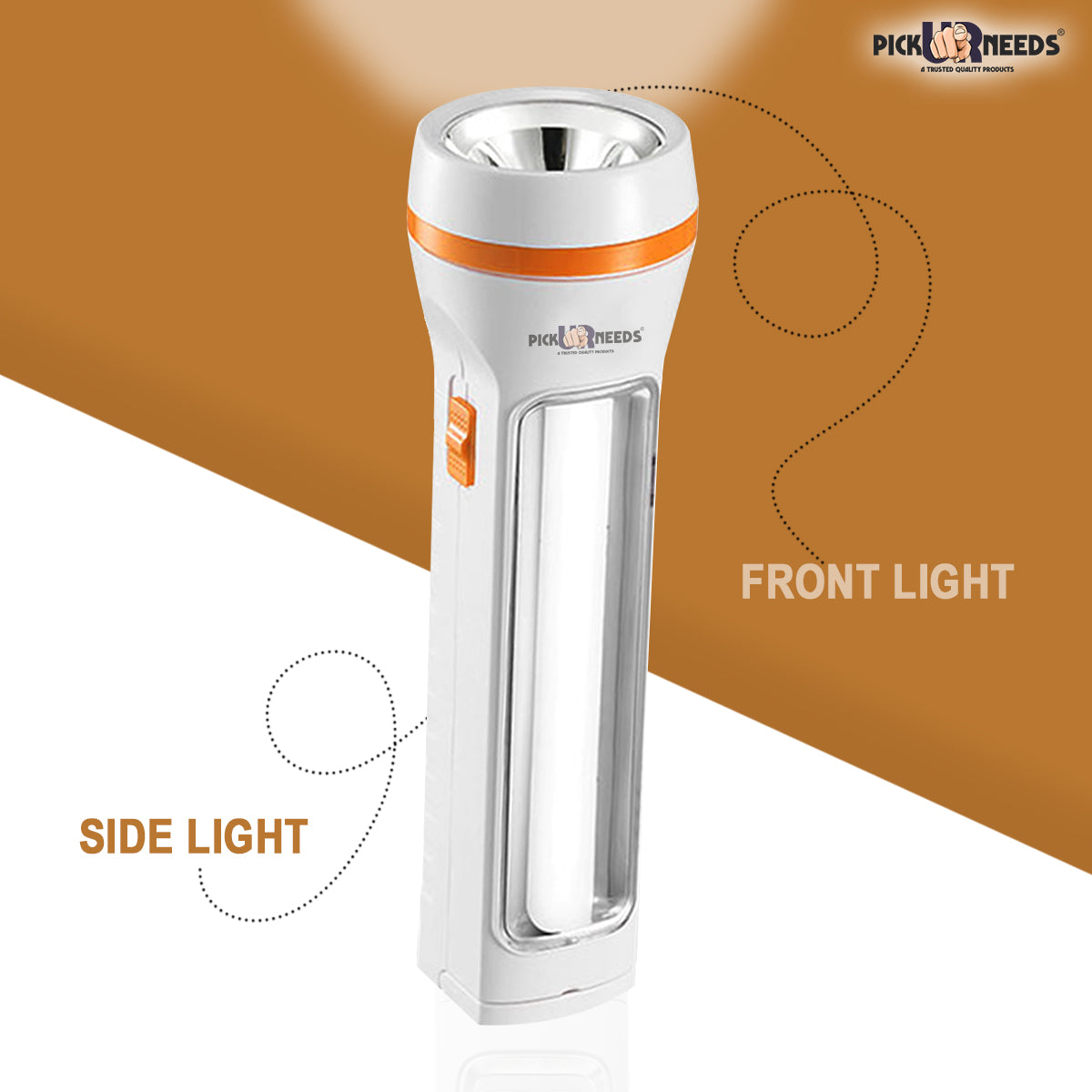 Pick Ur Needs Emergency Rechargeable LED 50W Search Torch Light With Slide Charging Plug