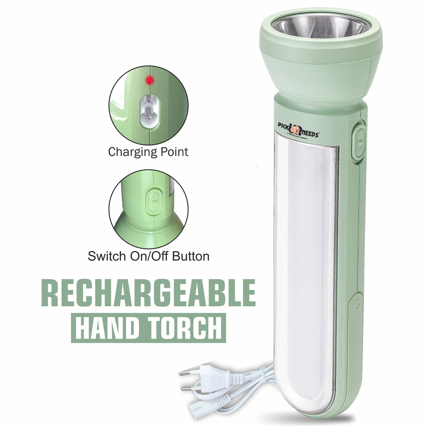 ick Ur Needs Rechargeable Emergency Long Range Torch LED Light 50W+Bright SMD Tube Perfect Flashlight for Home