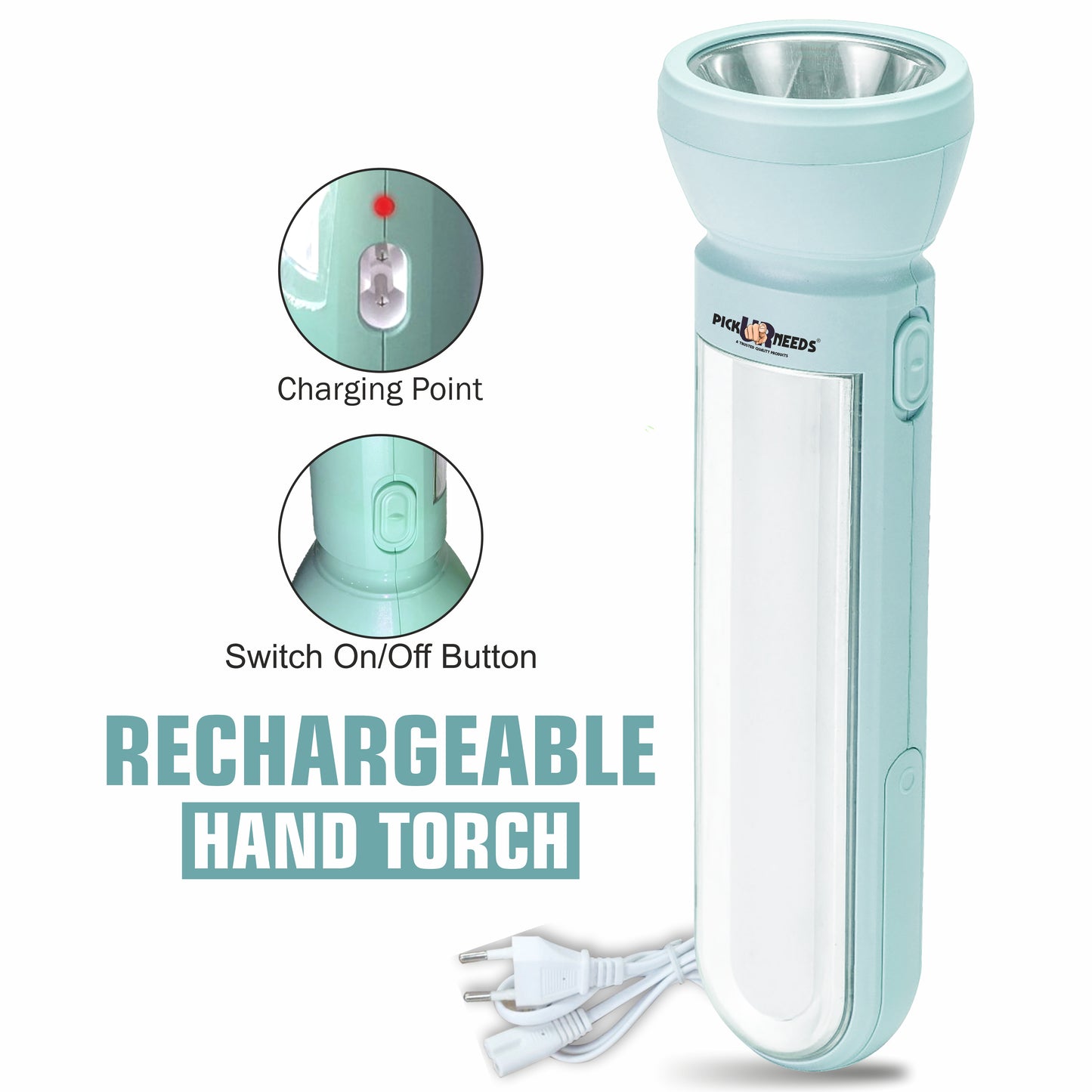 ick Ur Needs Rechargeable Emergency Long Range Torch LED Light 50W+Bright SMD Tube Perfect Flashlight for Home