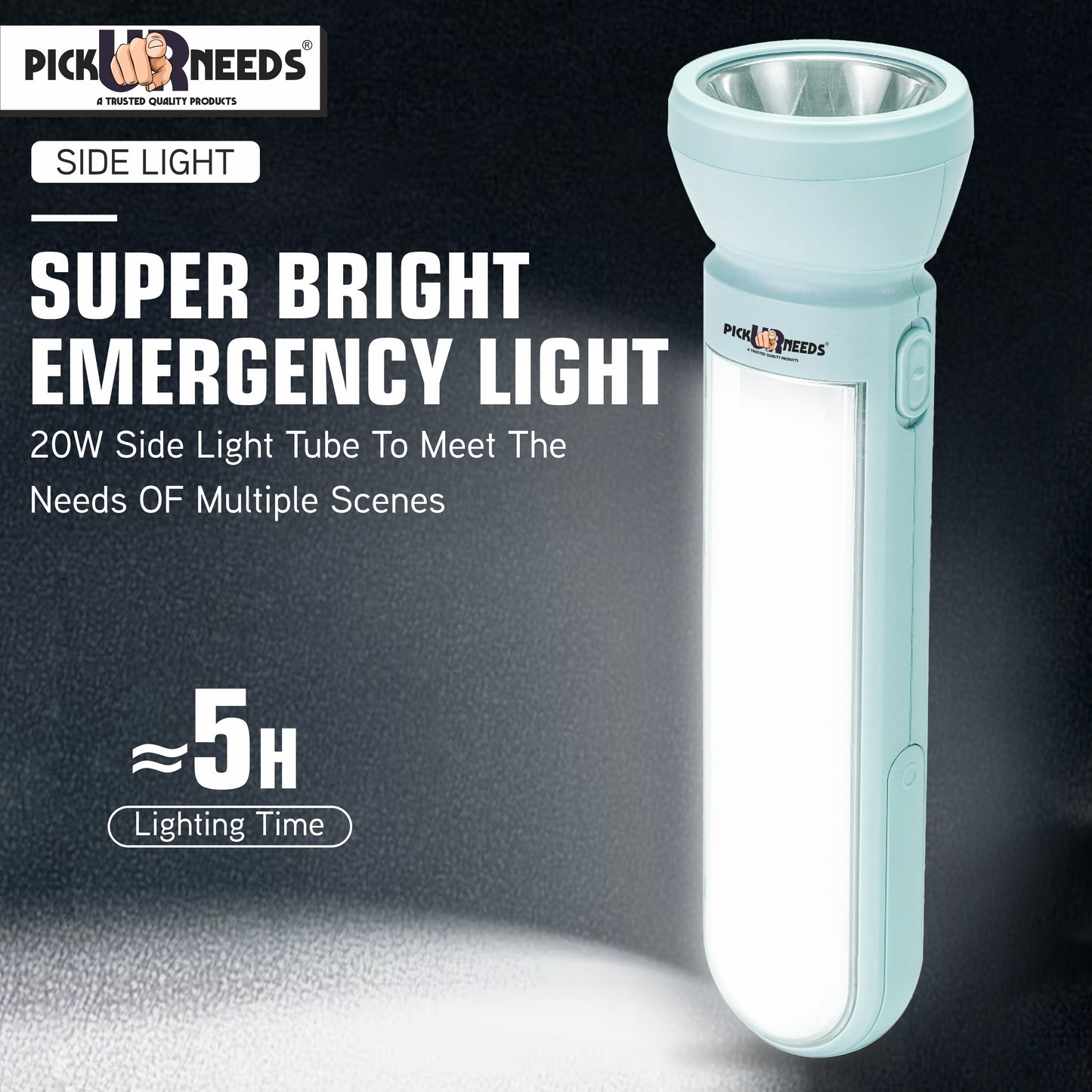 ick Ur Needs Rechargeable Emergency Long Range Torch LED Light 50W+Bright SMD Tube Perfect Flashlight for Home
