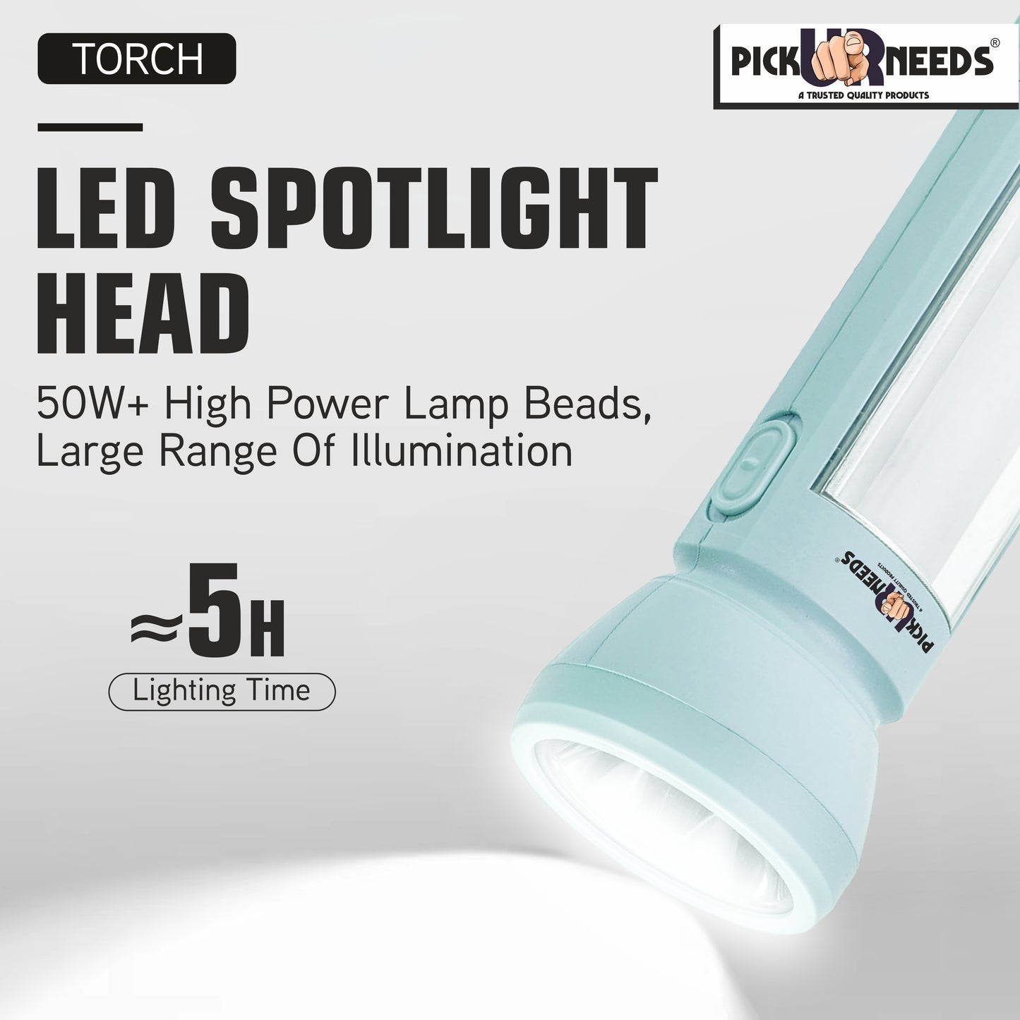 ick Ur Needs Rechargeable Emergency Long Range Torch LED Light 50W+Bright SMD Tube Perfect Flashlight for Home