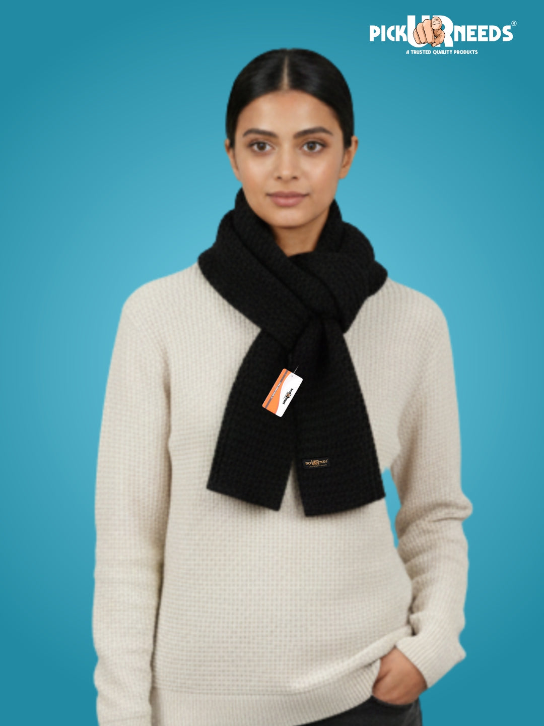 Pick Ur Needs Women's Knit Shawl Wrap with Border Soft, Warm & Lightweight Winter Stole Elegant Tan Bordered Scarf for Girls