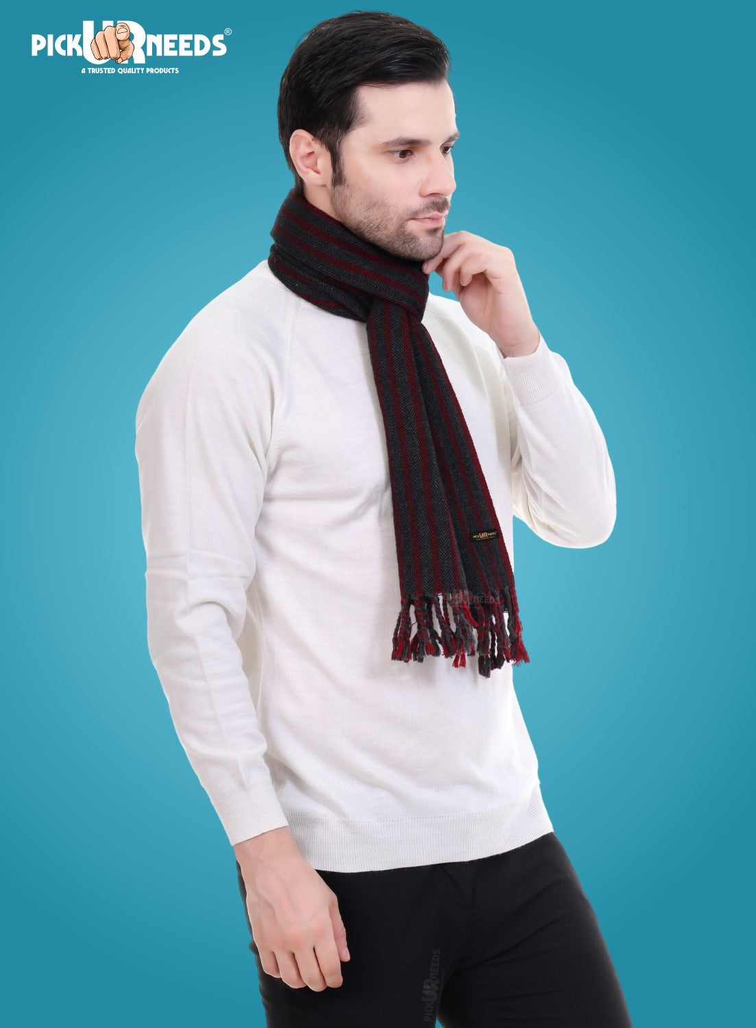 Pick Ur Needs Stylish Men’s Muffler – Warm, Soft & Trendy Winter Accessory