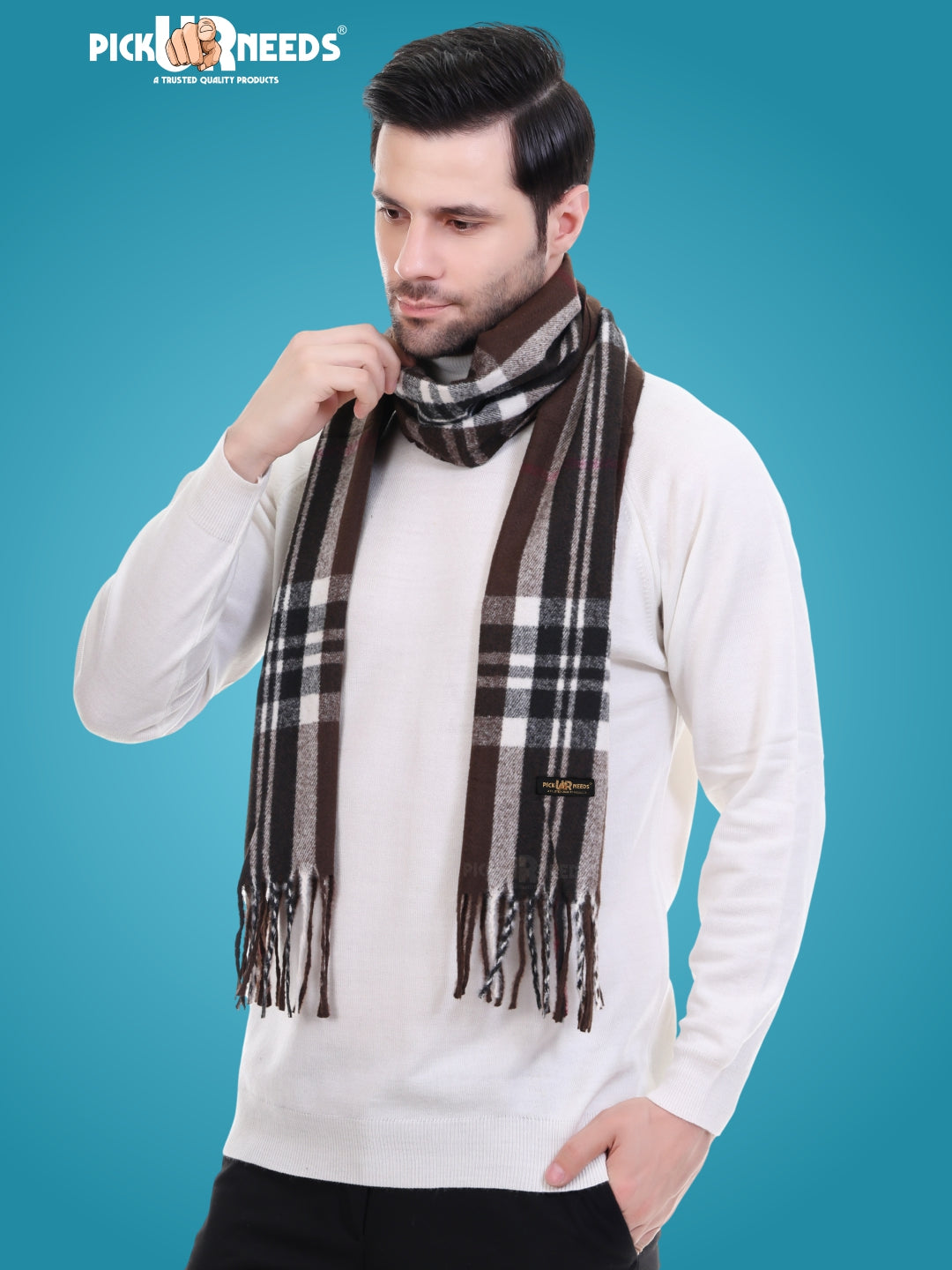 Pick Ur Needs Stylish Men’s Muffler – Warm, Soft & Trendy Winter Accessory