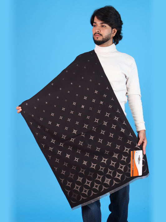 Pick Ur Needs Mens 2-in-1 Reversible Shawl Stylish Printed Winter Shawl for Boys Soft Warm Woolen Stole Premium Large Winter Wrap