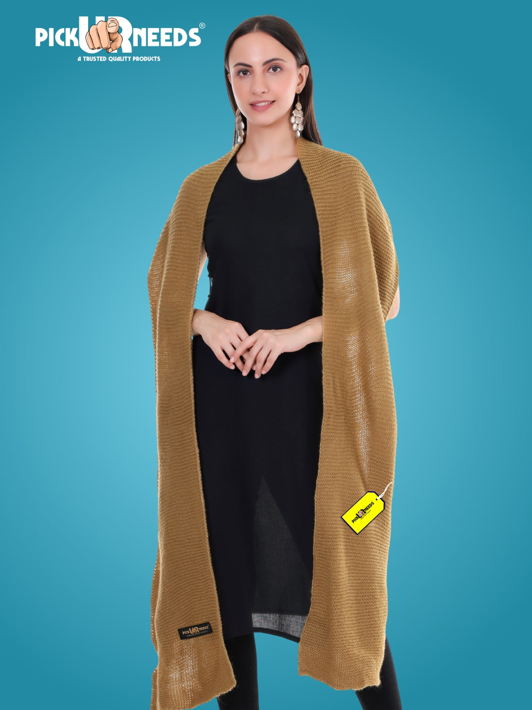 Pick Ur Needs Soft & Elegant Women’s Winter Scarf Wool Blend Knitted Muffler For Cold Weather Wrap