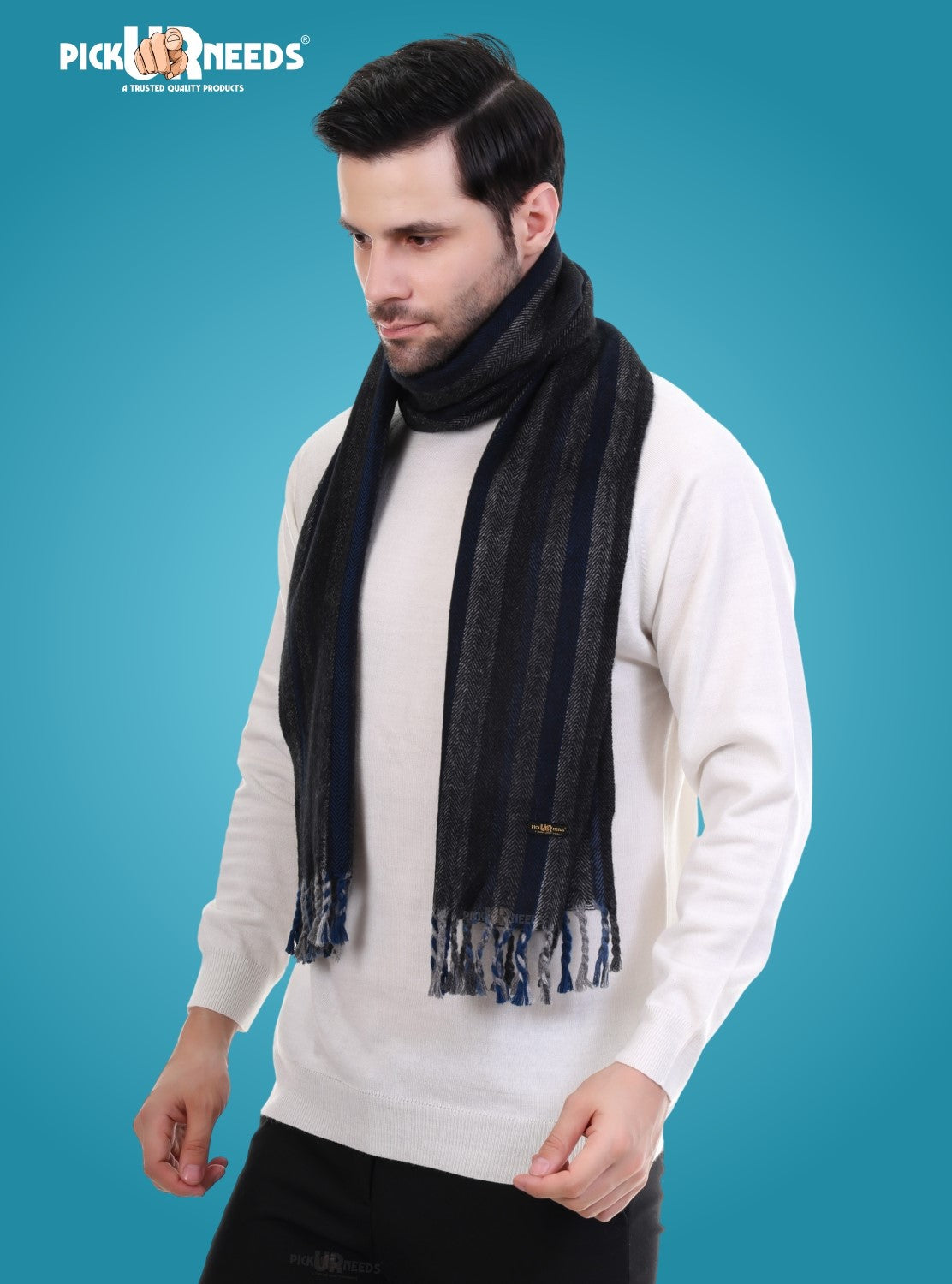Pick Ur Needs Stylish Men’s Muffler – Warm, Soft & Trendy Winter Accessory