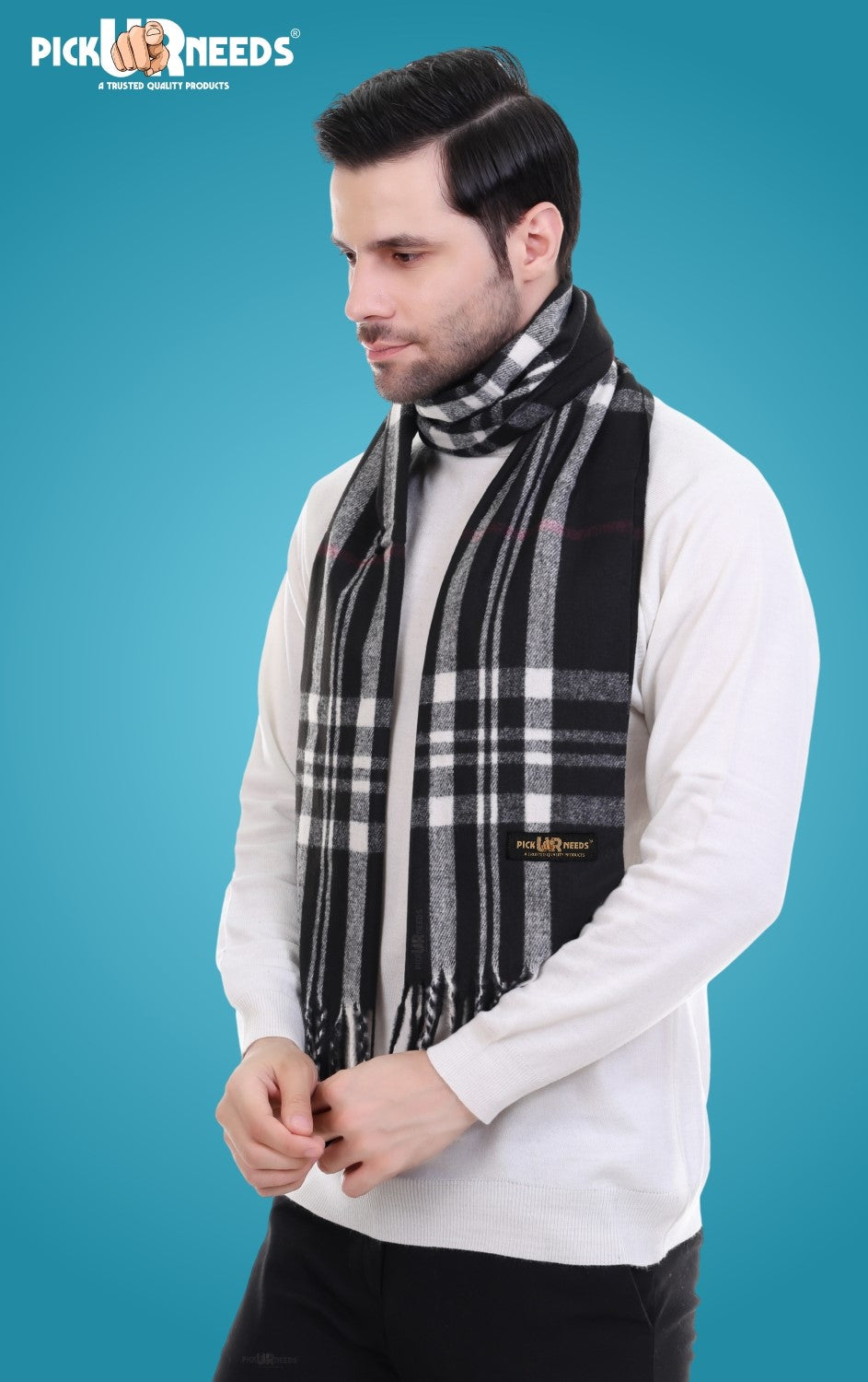 Pick Ur Needs Stylish Men’s Muffler – Warm, Soft & Trendy Winter Accessory