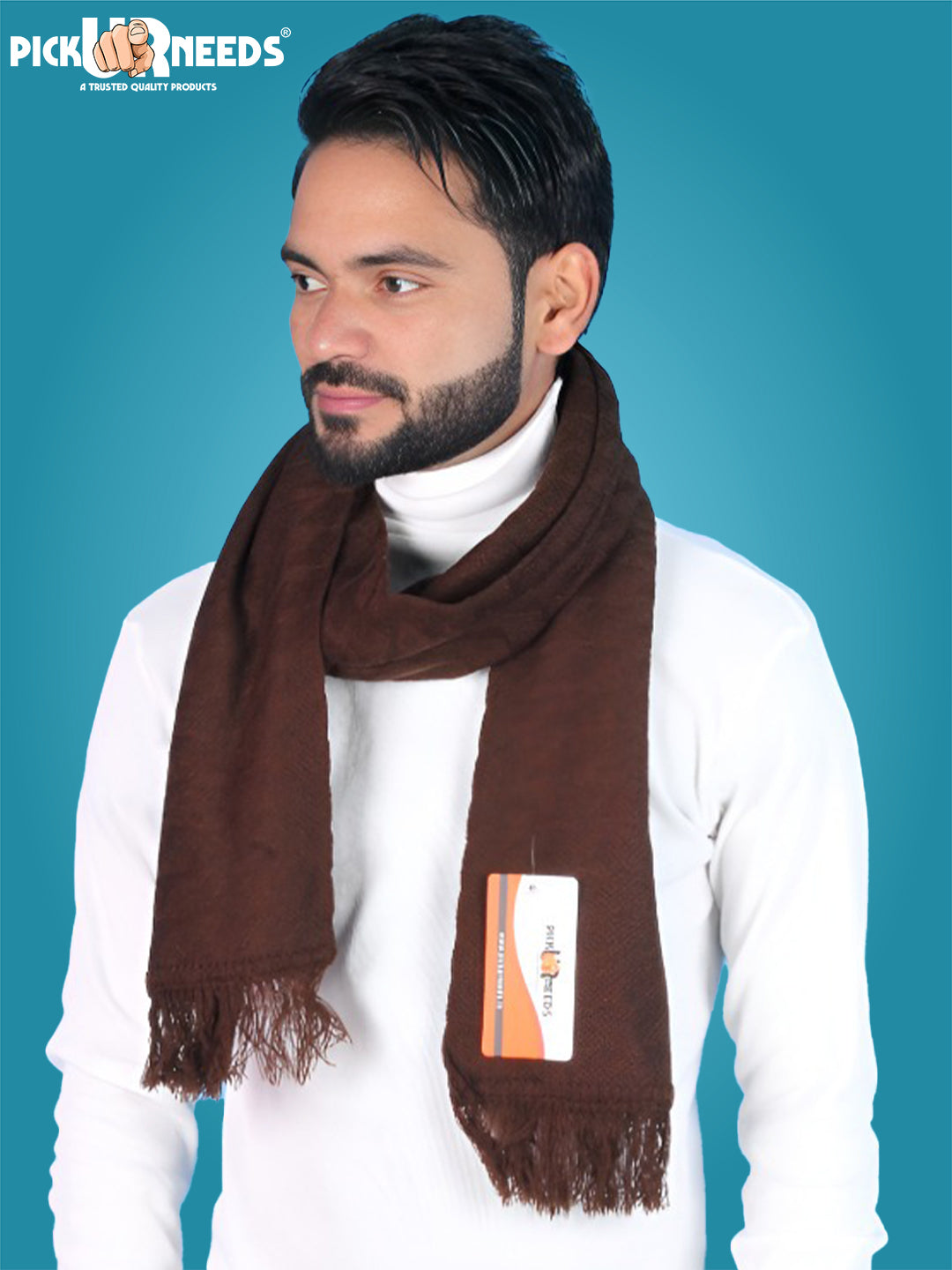 Pick Ur Needs Men’s Signature Winter Muffler Ultra-Soft Textured Scarf for Cold Weather Elegant Daily & Office Wear Muffler for Men