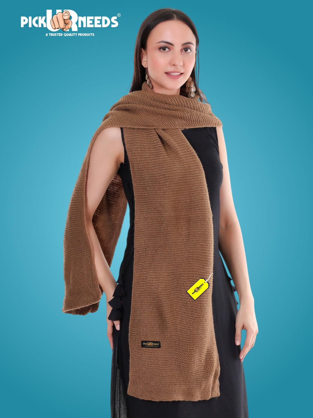 Pick Ur Needs Soft & Elegant Women’s Winter Scarf Wool Blend Knitted Muffler For Cold Weather Wrap