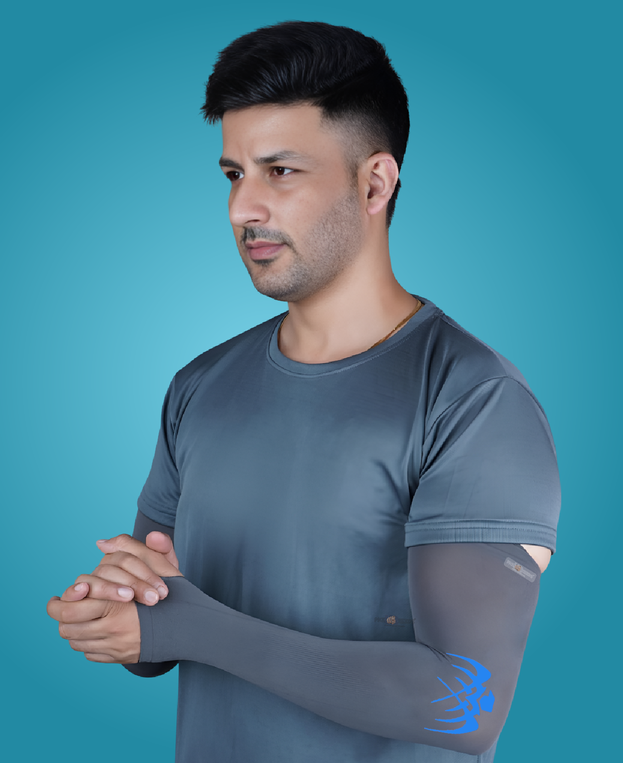 Pick Ur Needs UV Protection Arm Sleeves with Thumb Holes, Nylon Sun Protection Hand Cover for Running and Cycling, Unisex