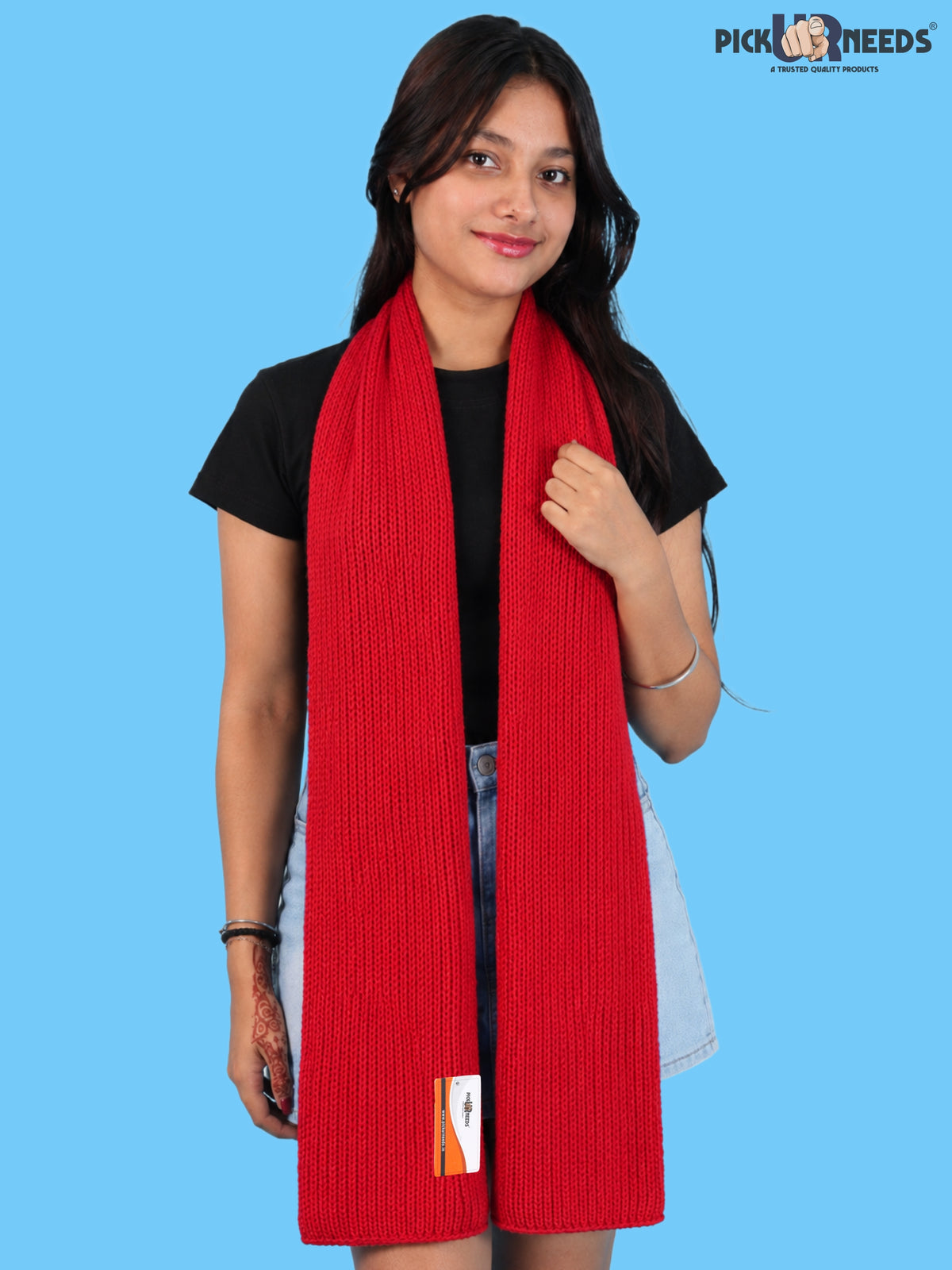 Pick Ur Needs Soft Warm Winter Muffler Shawl Stole Knitted Wrap for Girls & Women Stylish Lightweight Shoulder Scarf