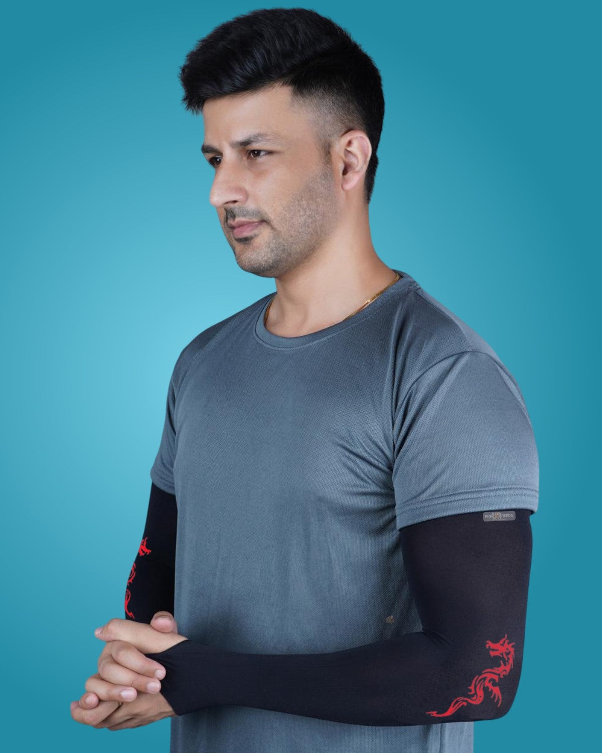 Pick Ur Needs Arm Sleeves for Sun Protection UV Cooling Sleeves for Men & Women for Outdoor Work, Sports, Running, Tattoo Dragon Cover